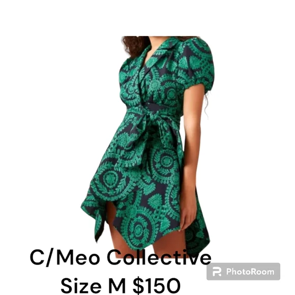 C/MEO Collective | Dresses | Cmeo Collective Green Size Medium Wrap Dress |  Poshmark